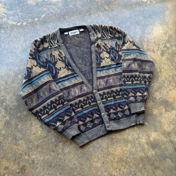 Vintage 90's Zeppelin Soft Cardigan Cobain Style - Picture 2 of 5